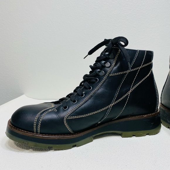 BACCO BUCCI MENS BLACK SHOES MULTI TRACTION DRESS SNEAKER Made In Italy Sz 8 - Picture 6 of 10